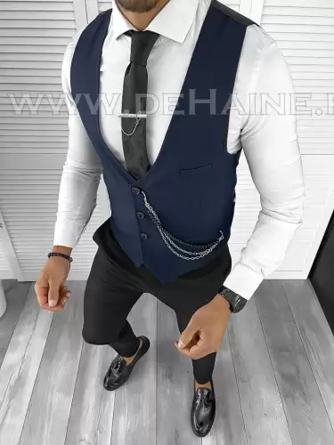 Vesta barbati eleganta slim fit bleumarin B8137 141-6 E/ 133-5