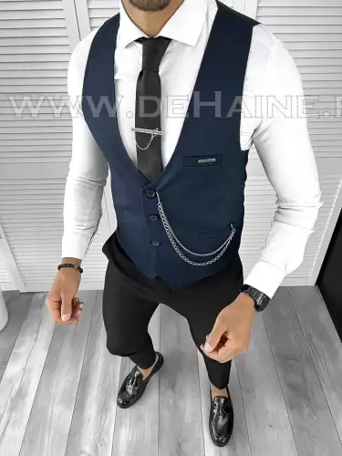 Vesta barbati eleganta slim fit bleumarin B8150 142-6 E