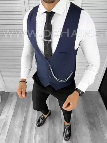 Vesta barbati eleganta slim fit bleumarin B8151 N8-4.3