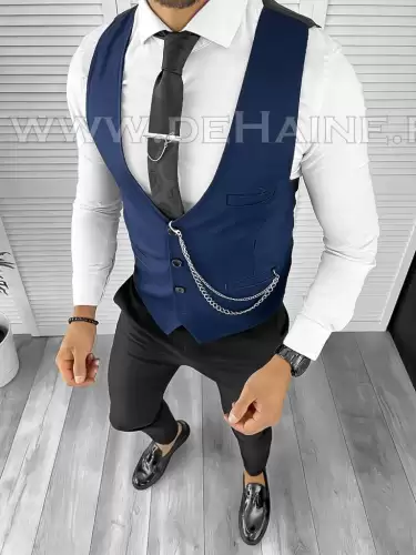 Vesta barbati eleganta slim fit bleumarin B8178 O1-4.2
