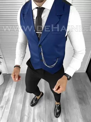 Vesta barbati eleganta slim fit bleumarin B8182 O1-4.2