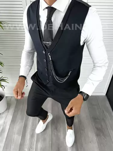 Vesta barbati eleganta slim fit bleumarin V52  P19-2.1