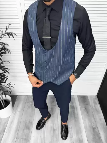 Vesta barbati eleganta slim fit  cu dungi   13262