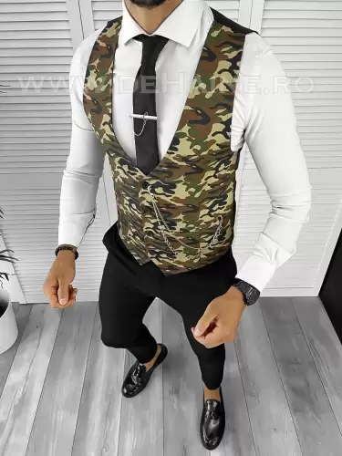 Vesta barbati slim fit camuflaj B8249 103-2 E~